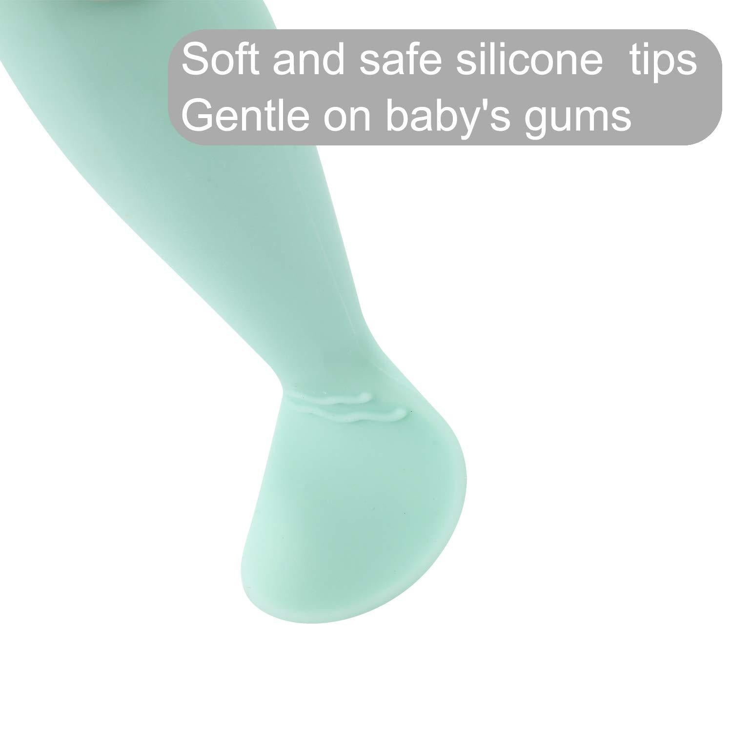 Hot selling silicone baby soft spoon, food grade children&