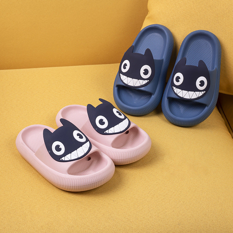 Big-Eyed Black Cat Cartoon Sandals One-Piece Soft Bottom Soft Face Parent-Child Amazon Baby Children&
