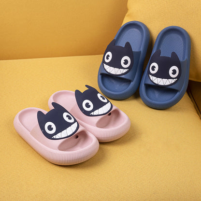 Big-Eyed Black Cat Cartoon Sandals One-Piece Soft Bottom Soft Face Parent-Child Amazon Baby Children&