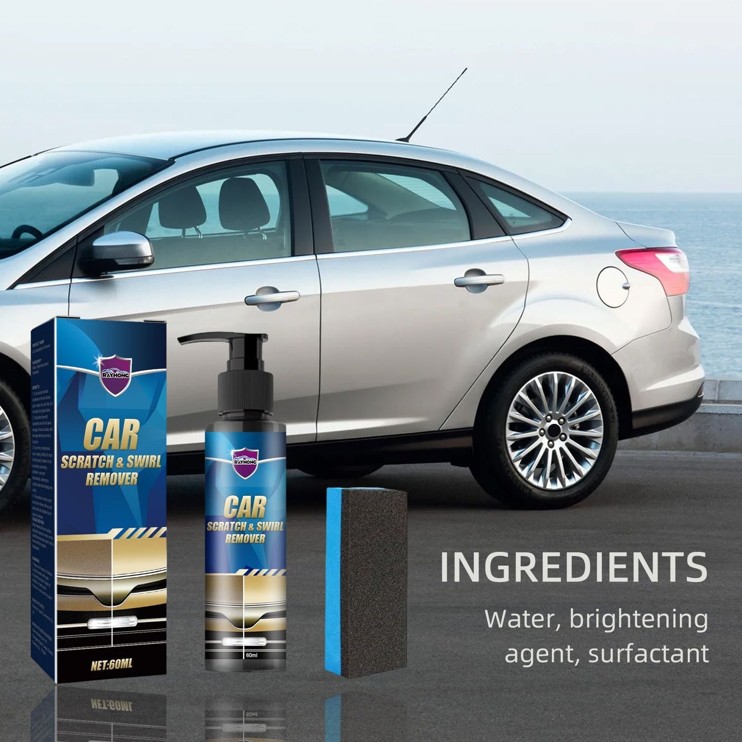 Car Scratch &amp; Swirl Remover, Car Polishing Scratch Repair Paint Curing Renovation Touch-Up Detailer