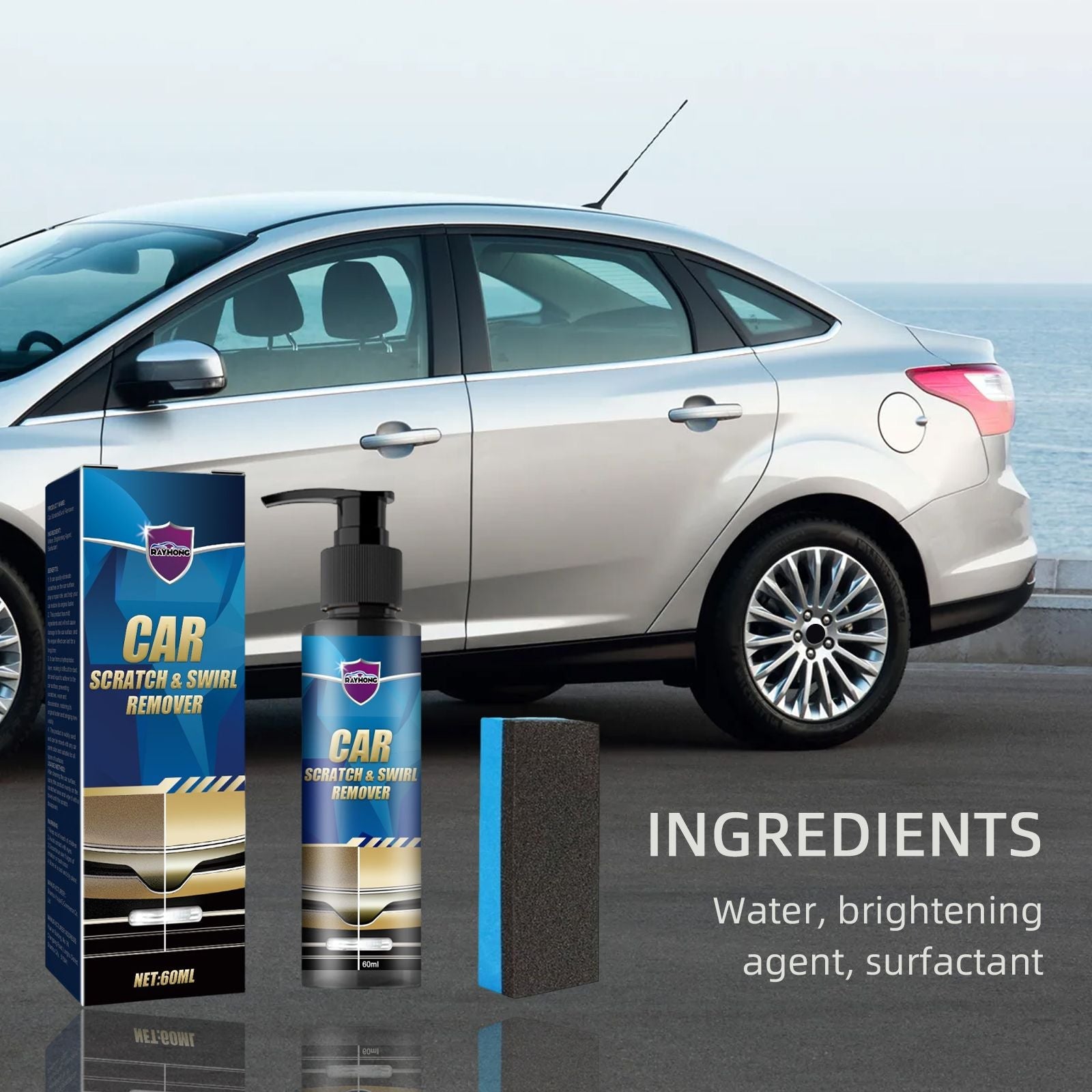 Car Scratch &amp; Swirl Remover, Car Polishing Scratch Repair Paint Curing Renovation Touch-Up Detailer