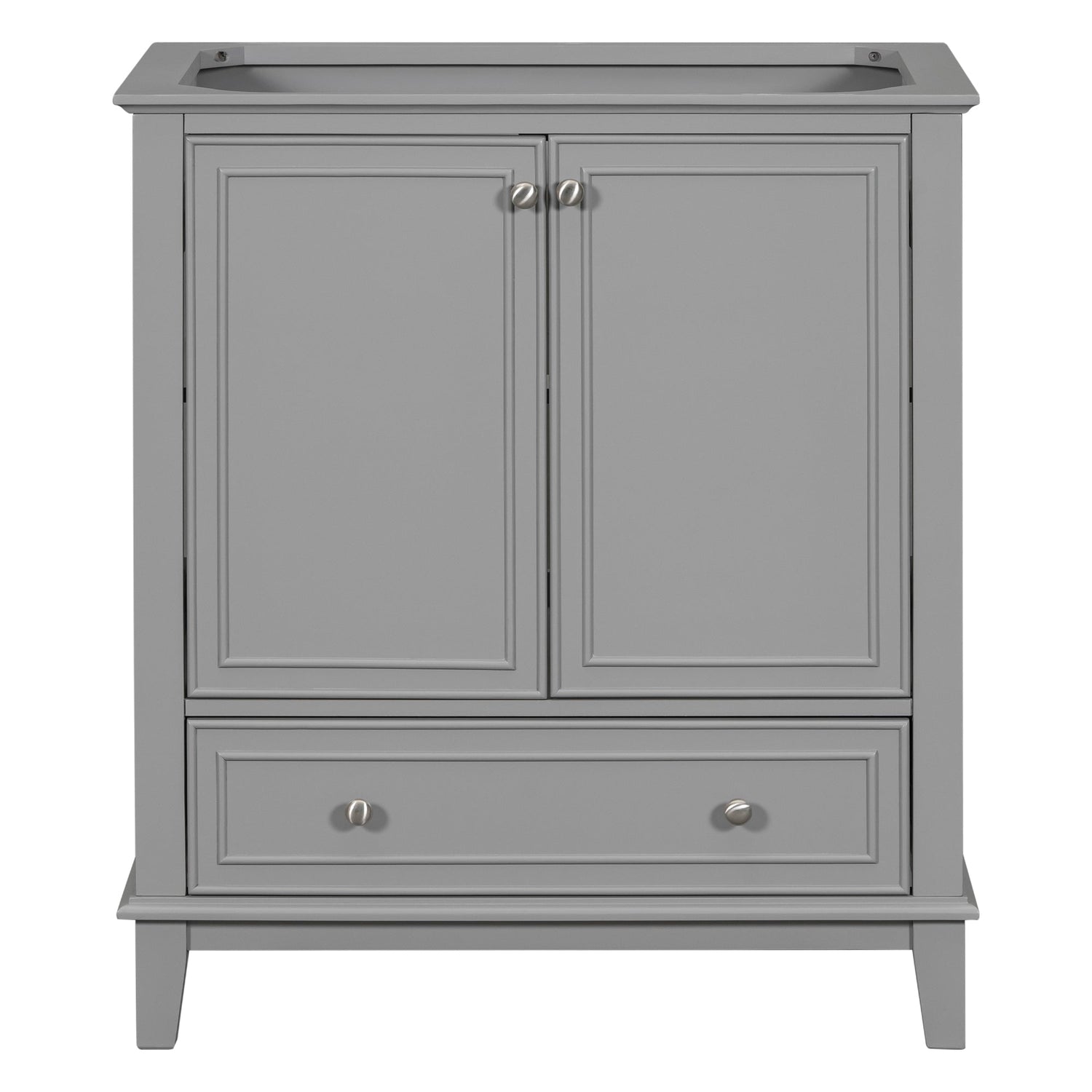 30 inch bathroom vanity no sink  base only gray