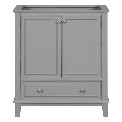 30 inch bathroom vanity no sink  base only gray