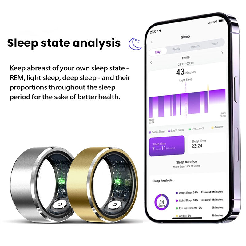 2025 New! Xiaomi Smart Ring for Men &amp; Women. Tracks Heart Rate, Blood Oxygen, Sleep. 5ATM Waterproof Fitness Tracker