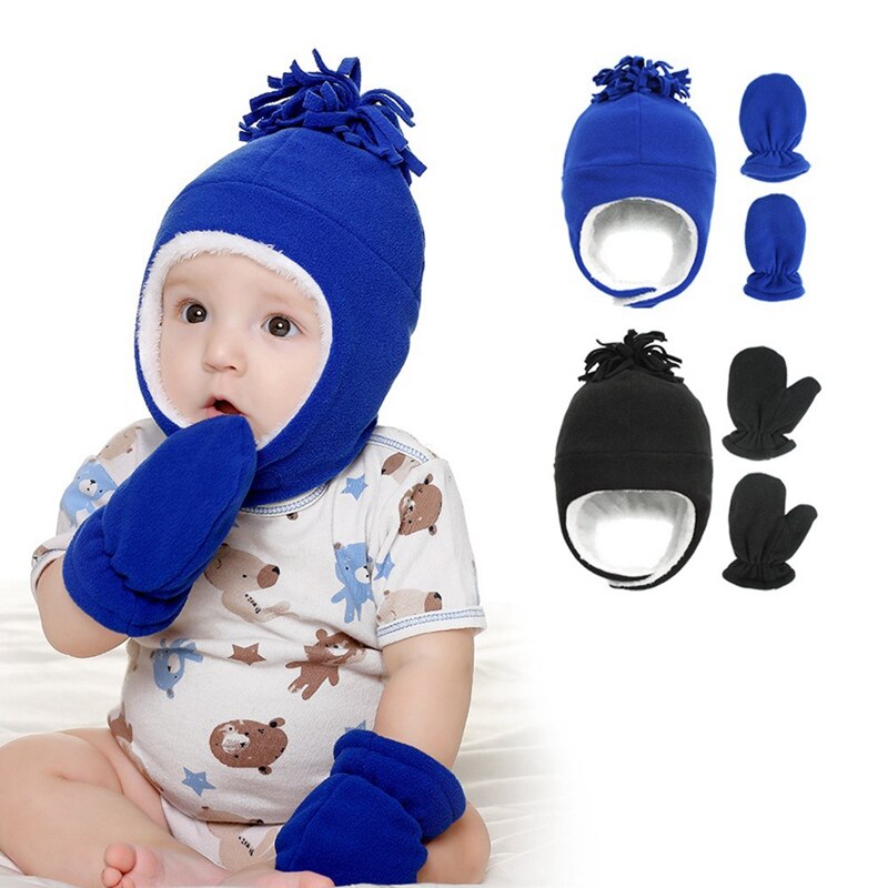 Hat Baby Boy Gloves Set Beanie Newborn Photography Accessories Children&