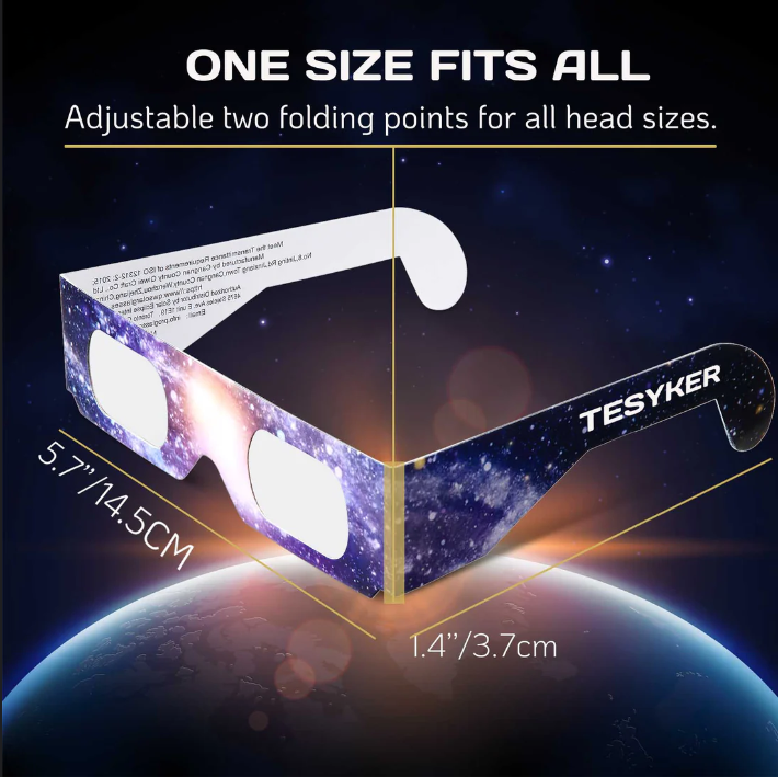 10 Pack Solar Eclipse Glasses ISO 12312-2:2015(E) &amp; CE Certified 2015 Approved Safe Shades for Direct Solar Eclipse Viewing Dire