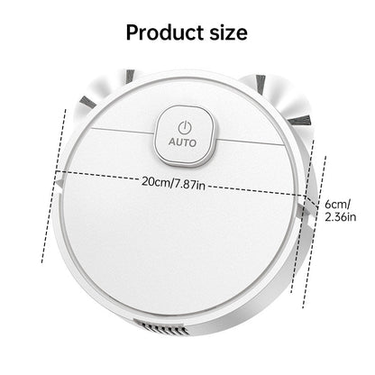 **3-in-1 Sweeping Robot: USB Charging, 1000Pa Suction, Auto-Clean for Pet Hair, Carpets &amp; Floors**