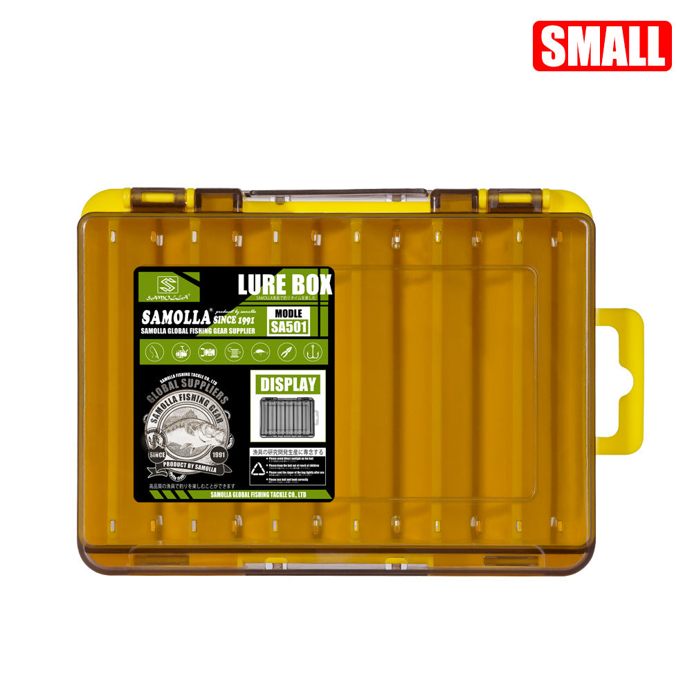 14-Compartment Fishing Tackle Box for Accessories, Lures &amp; Hooks, Double-Sided Organizer.