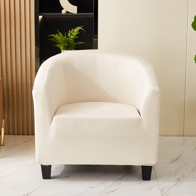 Elastic solid color semi-circular sofa cover, internet cafe, sand caf é, hotel leisure booth, all inclusive, single sofa chair cover