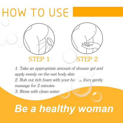 Feminine Wash With Sunflower Oil, Body Cleansing Skin Refreshing Oil Control Moisturizing Long-Lasting Fragrance Shower Gel