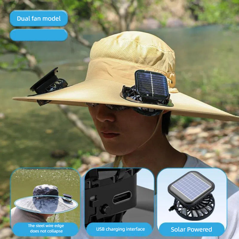 Solar Fan Fishing Hat