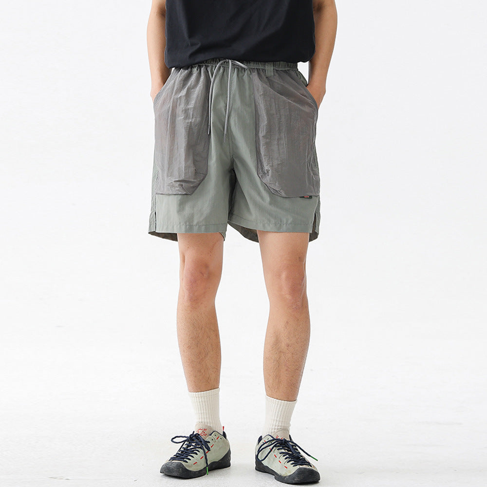 Color Block Pocket Short Length Men&