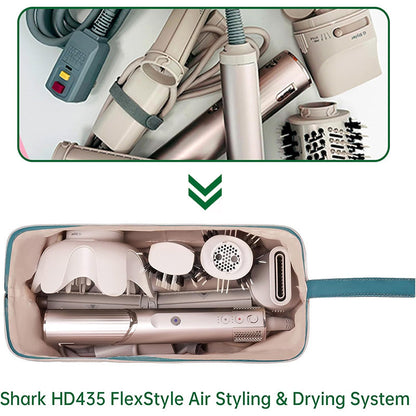 Beige Case for Dyson Airwrap &amp; Revlon Tools: Travel Bag &amp; Organizer.