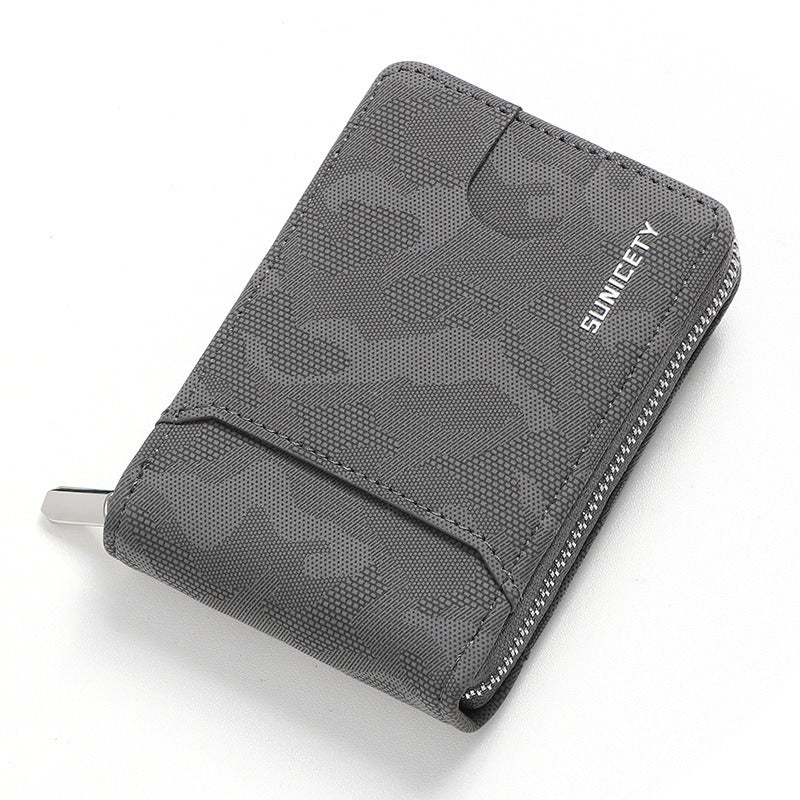 RFID Zipper Large Capacity Certificate Credit Multi Card Man&