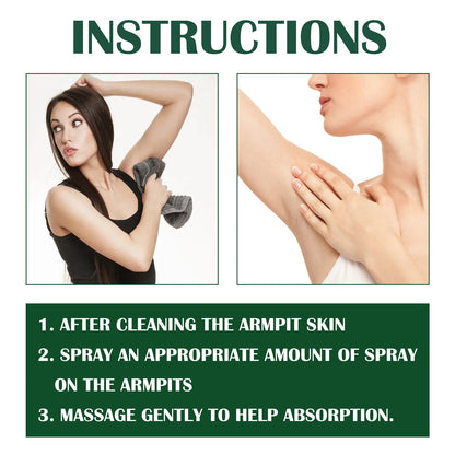 Body Odor Remove Spray, Refreshing Underarm Antiperspirant Deodorant Long-Lasting Fragrance Spray