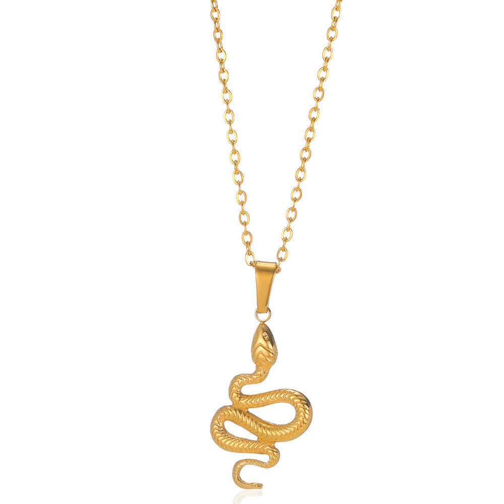 Spirit Snake Pendant Retro Style Personalized Necklace Women&