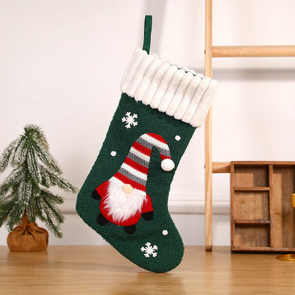 Christmas decorations, candy socks, embroidered Santa Claus socks, Christmas children&