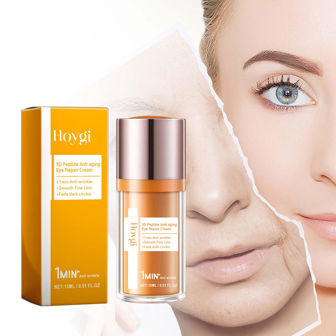 5d Peptide Anti-Wrinkle Eye Repair Cream, Fade Fine Lines Crow&