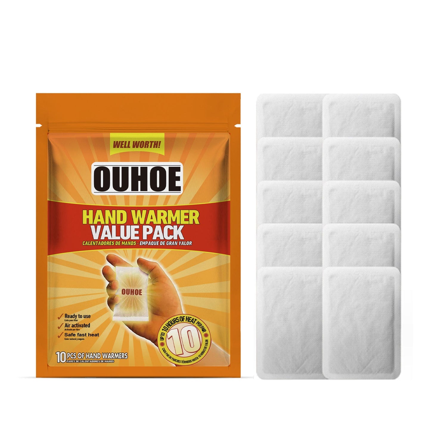 Hand Warmer Value Pack, Portable Warm Disposable Heating Baby Paste Winter Cold