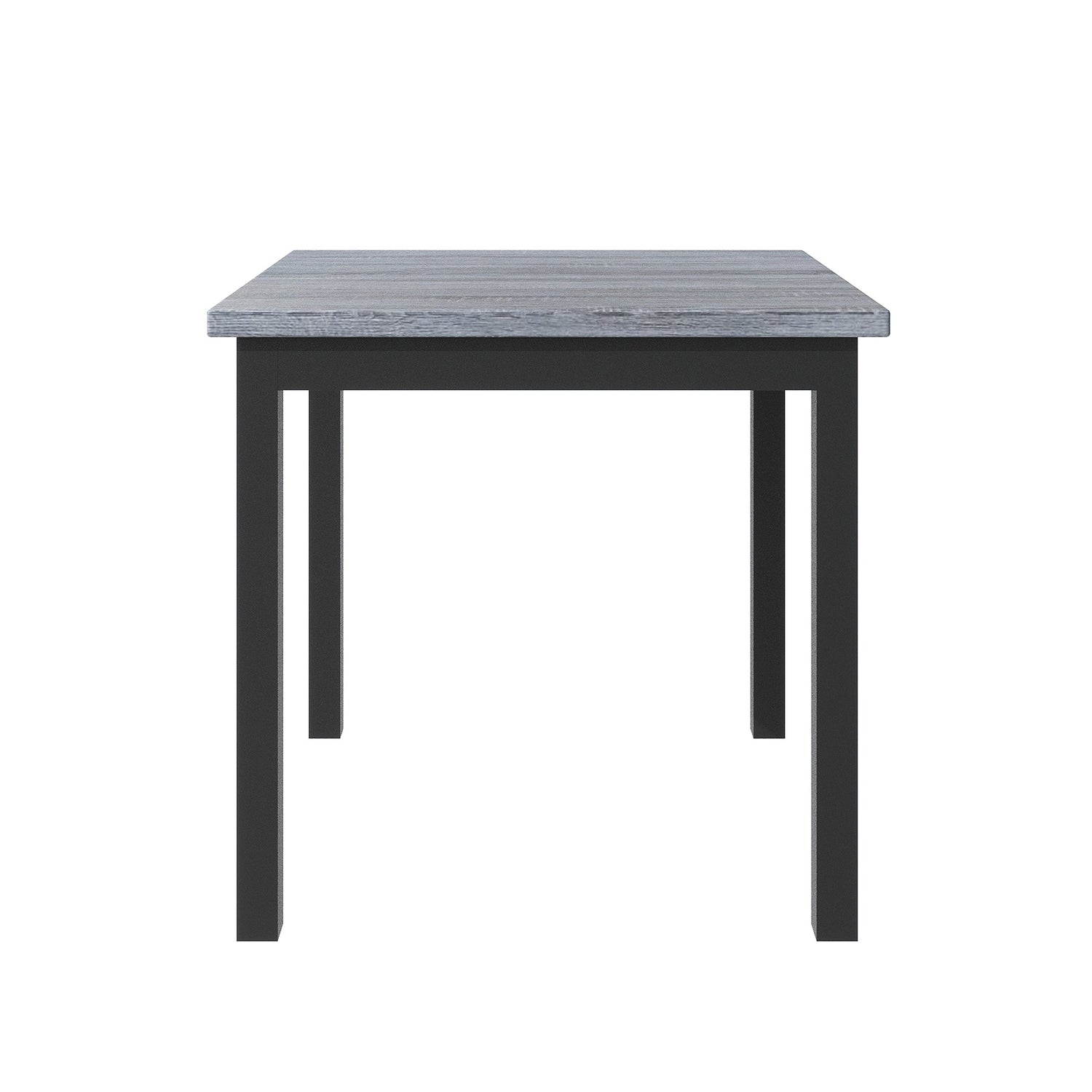 TOPMAX 5-piece cabinet dining table set, wooden square dining table and chairs, and 4 soft cushioned high back chairs in black