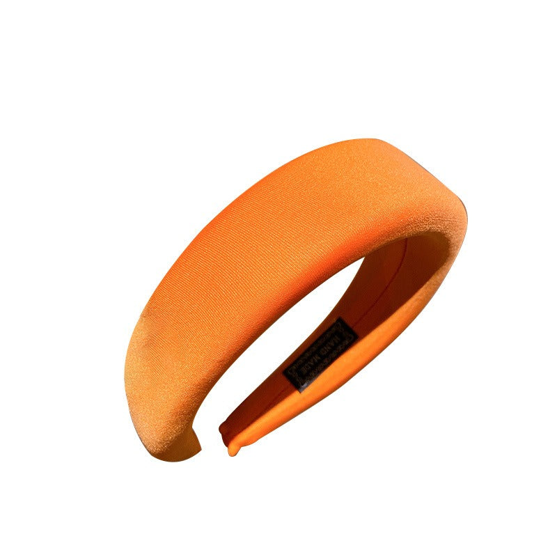 Candy colored thick sponge hair hoop for women&