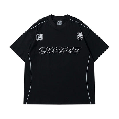 Letter printed short sleeved T-shirt men&