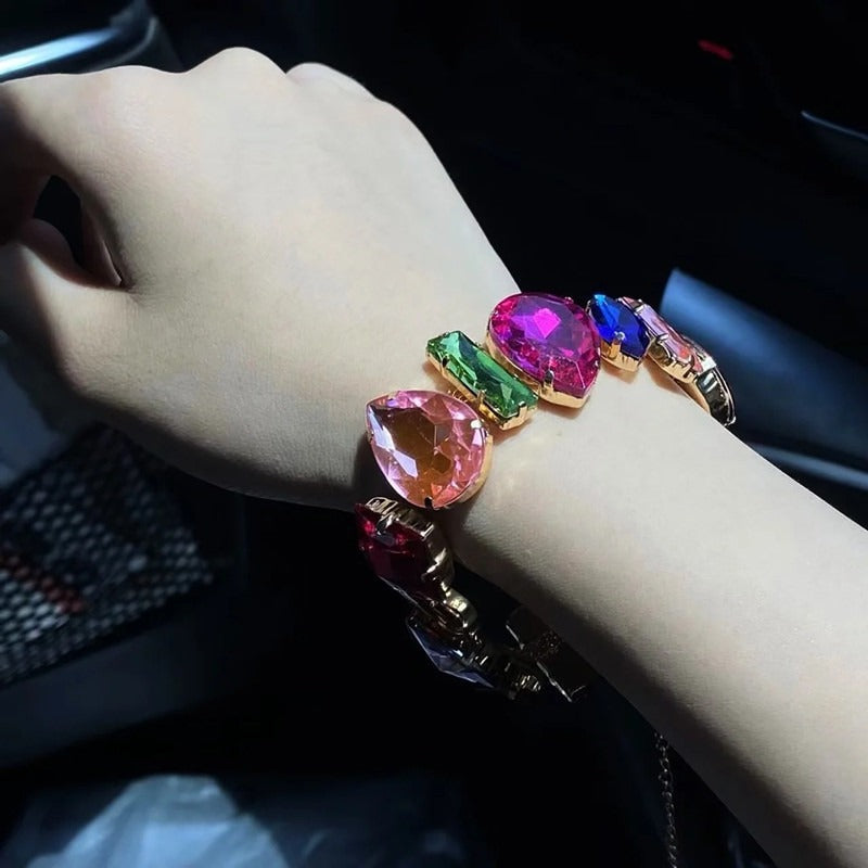 Simple Style Rhinestone Irregular Necklace Luxury Design Women&