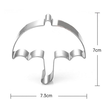Sugar Candy Tools: Stainless Cutters, Choco Molds, Umbrella Cutter, 6 - pce Biscuit Kit for Fam &amp; Party
