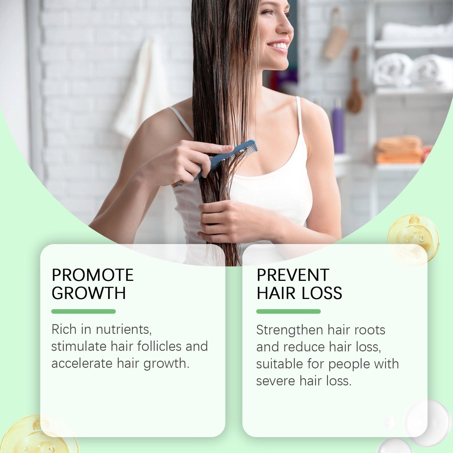 Herbal Rice Water Hair Treatment Spray Scalp Repair Nourishes Dry Hair And Fluffs And Softens Hair Spray