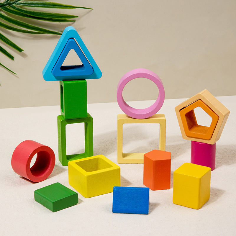 Geometric shape column matching assembly for children&