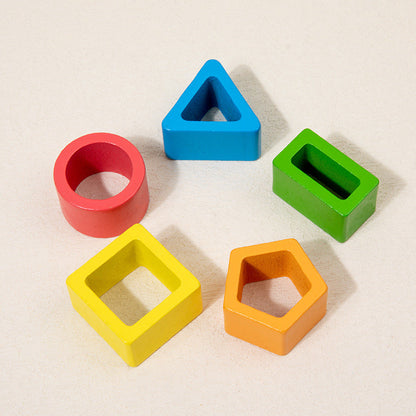 Geometric shape column matching assembly for children&