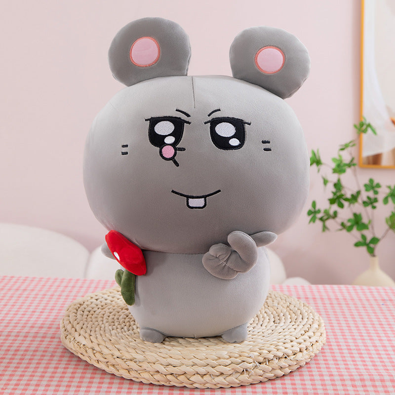 Meiji and Rat Backpack Doll Meiji Mouse Doll Plush Toy Large Cloth Doll Pillow