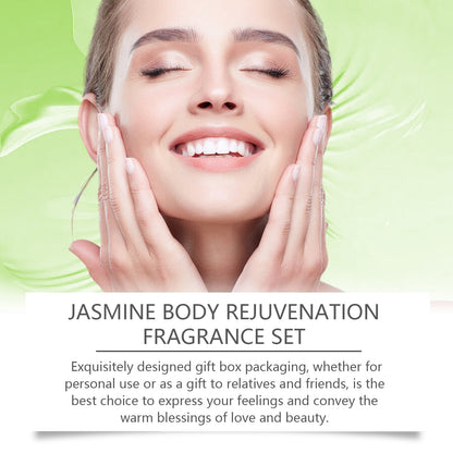 Jasmine Body Care Set Gently Cleanses And Moisturizes Body Skin Jasmine Light Fragrance Leaves Fragrance For Body
