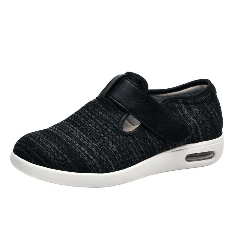 Summer and autumn styles with added fat and widened elderly shoes healthy walking and casual shoes for women easy to put on and take off adjustable shoes