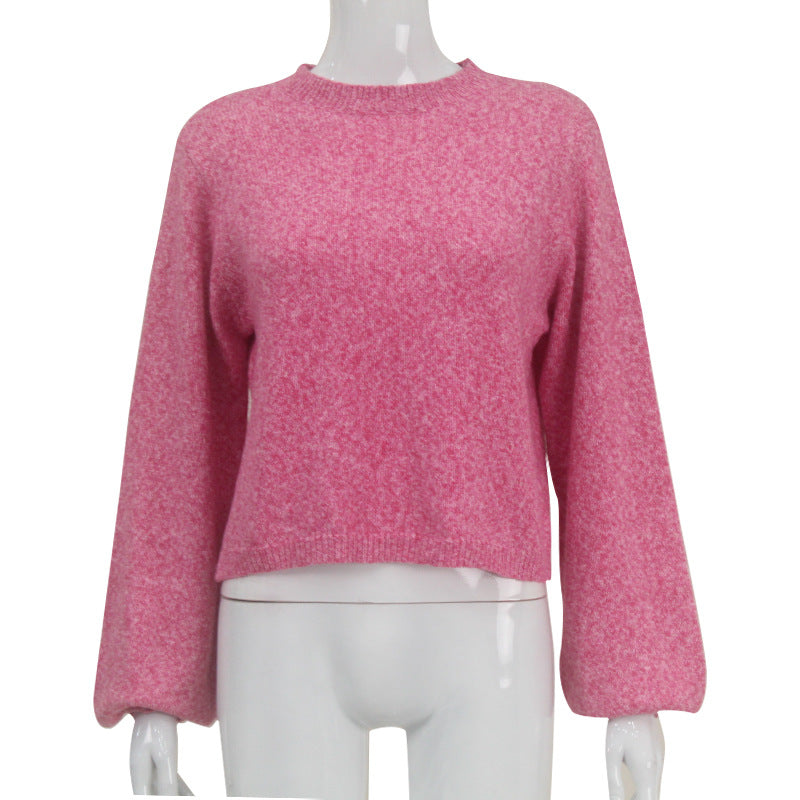 Long sleeved backless lace up sexy spicy girl knitted loose women&