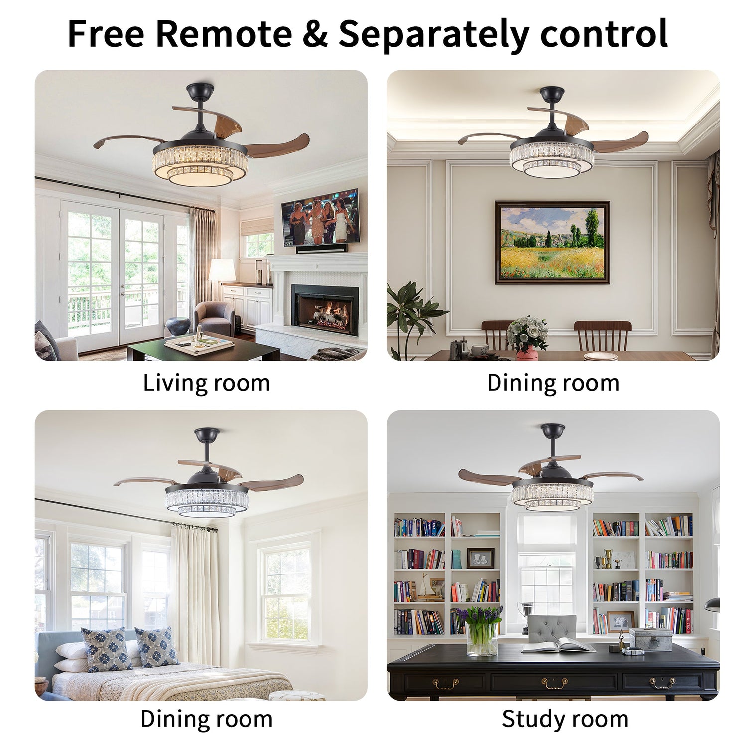 LED Retractable Ceiling Fan