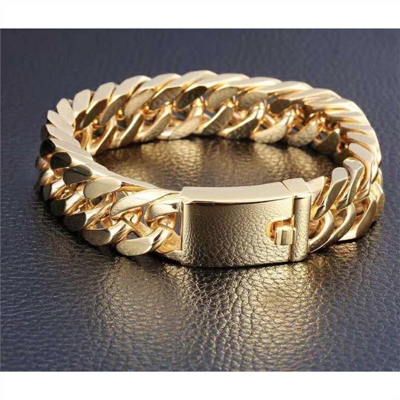 Fashionable 18K gold plated men&