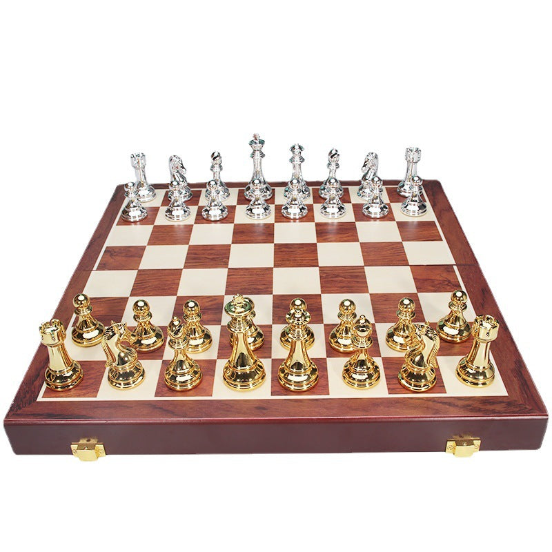 High end international chess set folding chessboard gift chess pieces children&