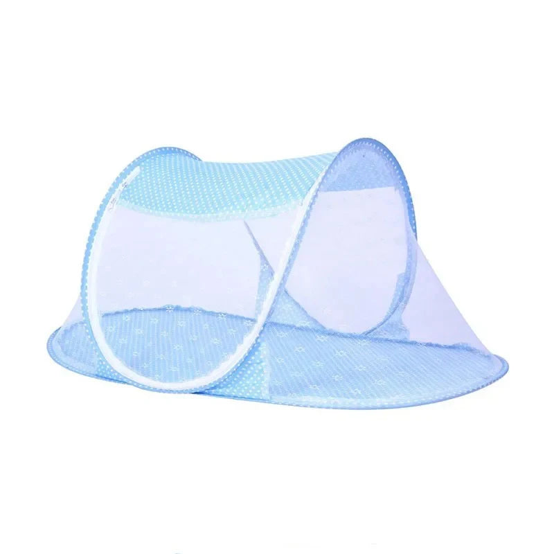 Folding mosquito net with sleeping pad pillow mosquito net bed three piece set music 0-3 year old children&