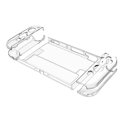 Suitable for Nintendo Switch OLED protective case with bracket NS OLED transparent PC hard case personalized crystal case
