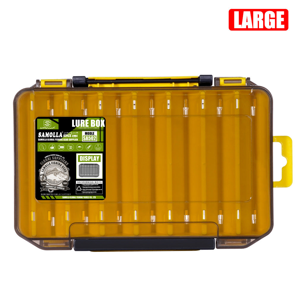 14-Compartment Fishing Tackle Box for Accessories, Lures &amp; Hooks, Double-Sided Organizer.