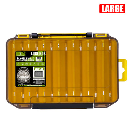 14-Compartment Fishing Tackle Box for Accessories, Lures &amp; Hooks, Double-Sided Organizer.