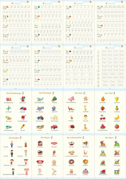 Full English version of calligraphy stickers Children&