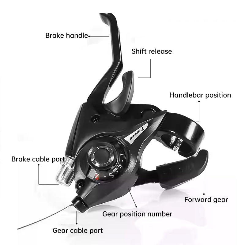 Experience the super smooth 21-speed MTB shifter &amp; brake, enhancing your trekking.