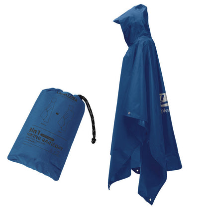 3 - in - 1 Waterproof Rain Poncho for Outdoor Use: Motorcycle, Camping, Hiking &amp; Travel