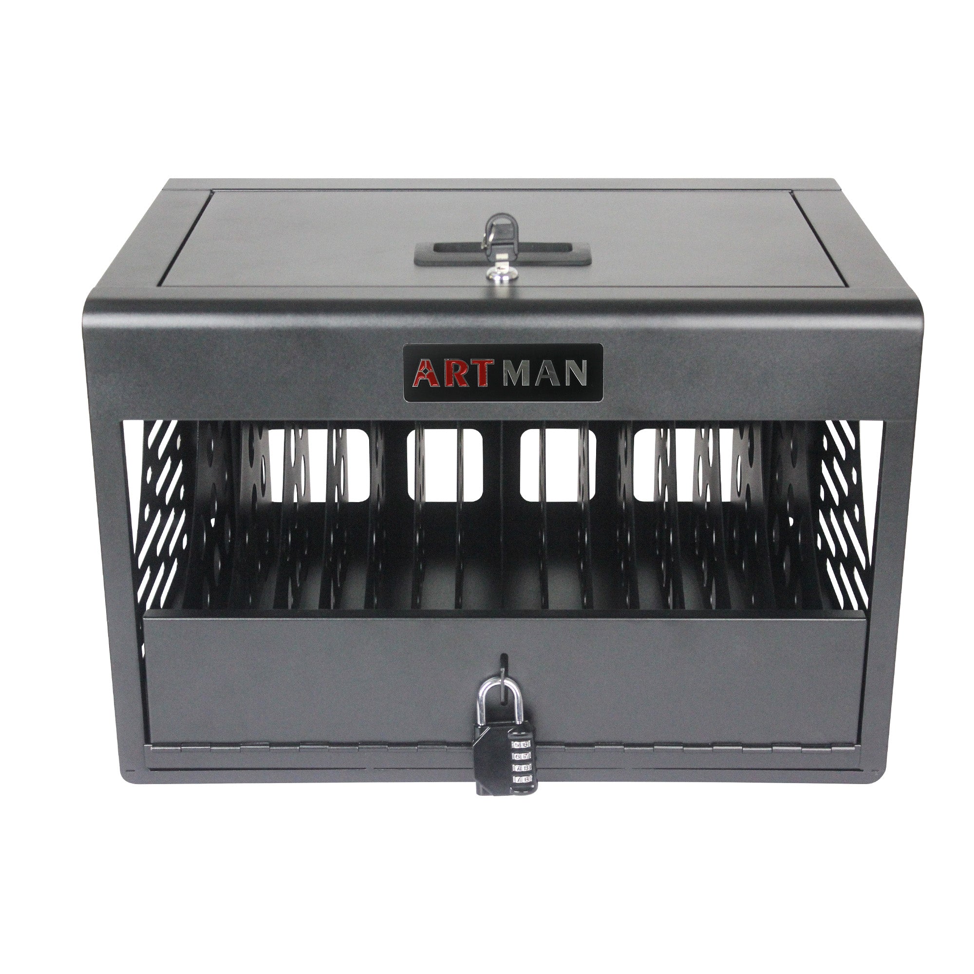 16 Bay Charging Cabinet for Laptop Chromebook Locking Charging Station-BLACK