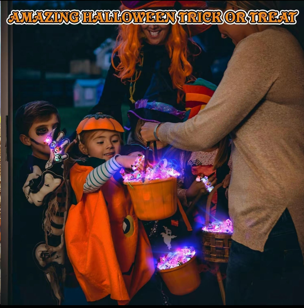 GlowFright Halloween Rings