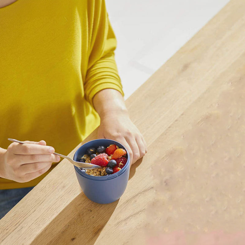 Portable Yogurt Cereal Cups with Lids. Ideal for Overnight Oats, DIY Salads &amp; Parfaits. Great for Breakfast or Lunch
