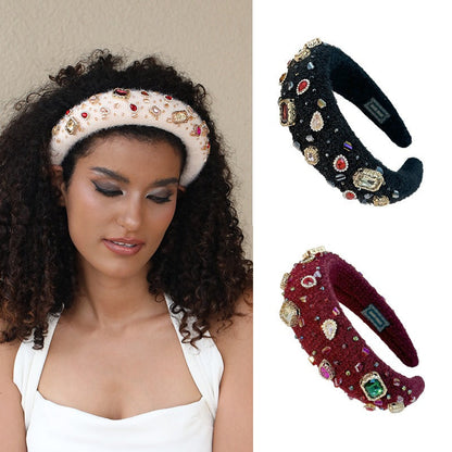 Heavy Industry Baroque Crystal Hair Hoop Women&
