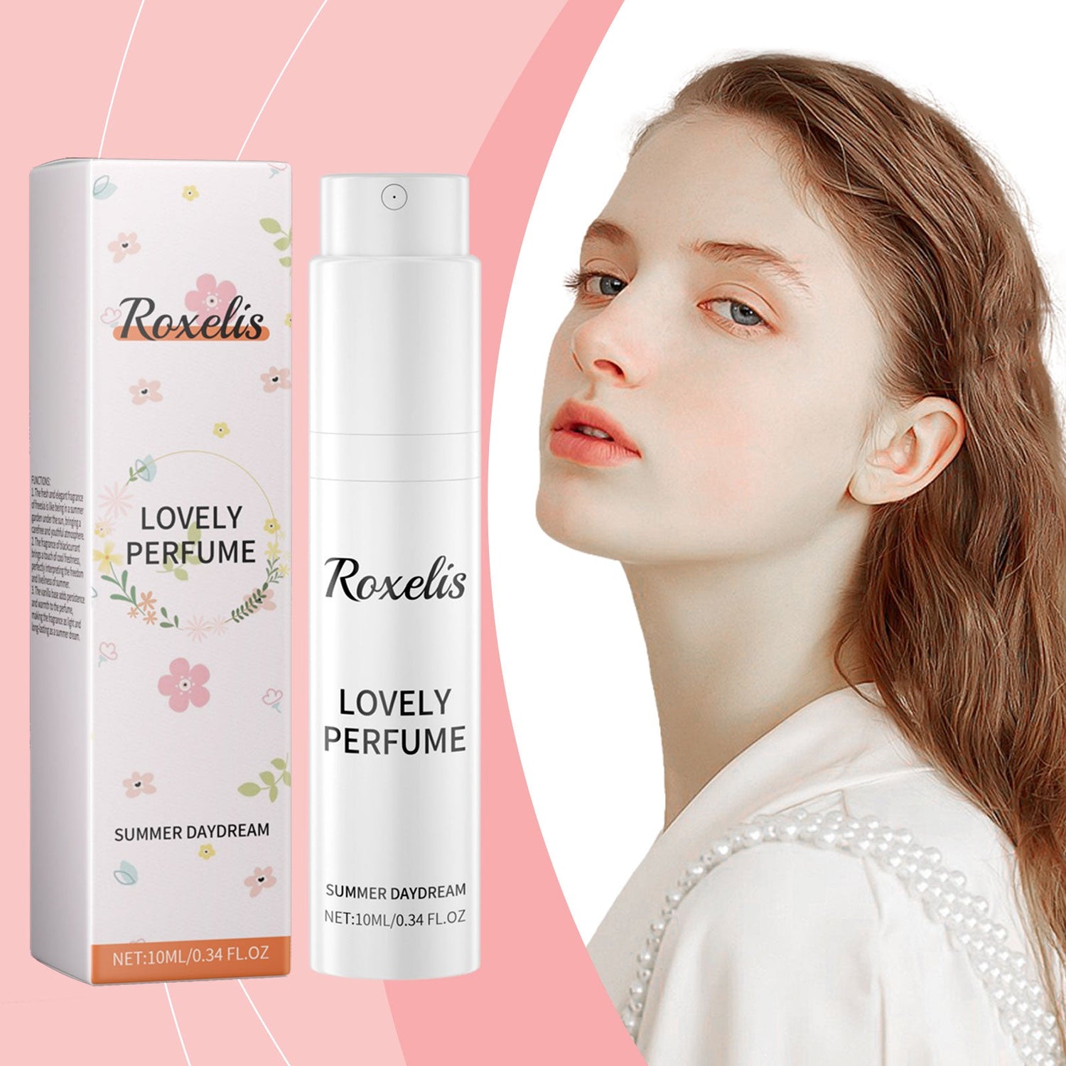 Freesia Spin Perfume Spray, Women Exude Long-Lasting Charm Fresh Elegant Light Fragrance Portable Sample Perfume